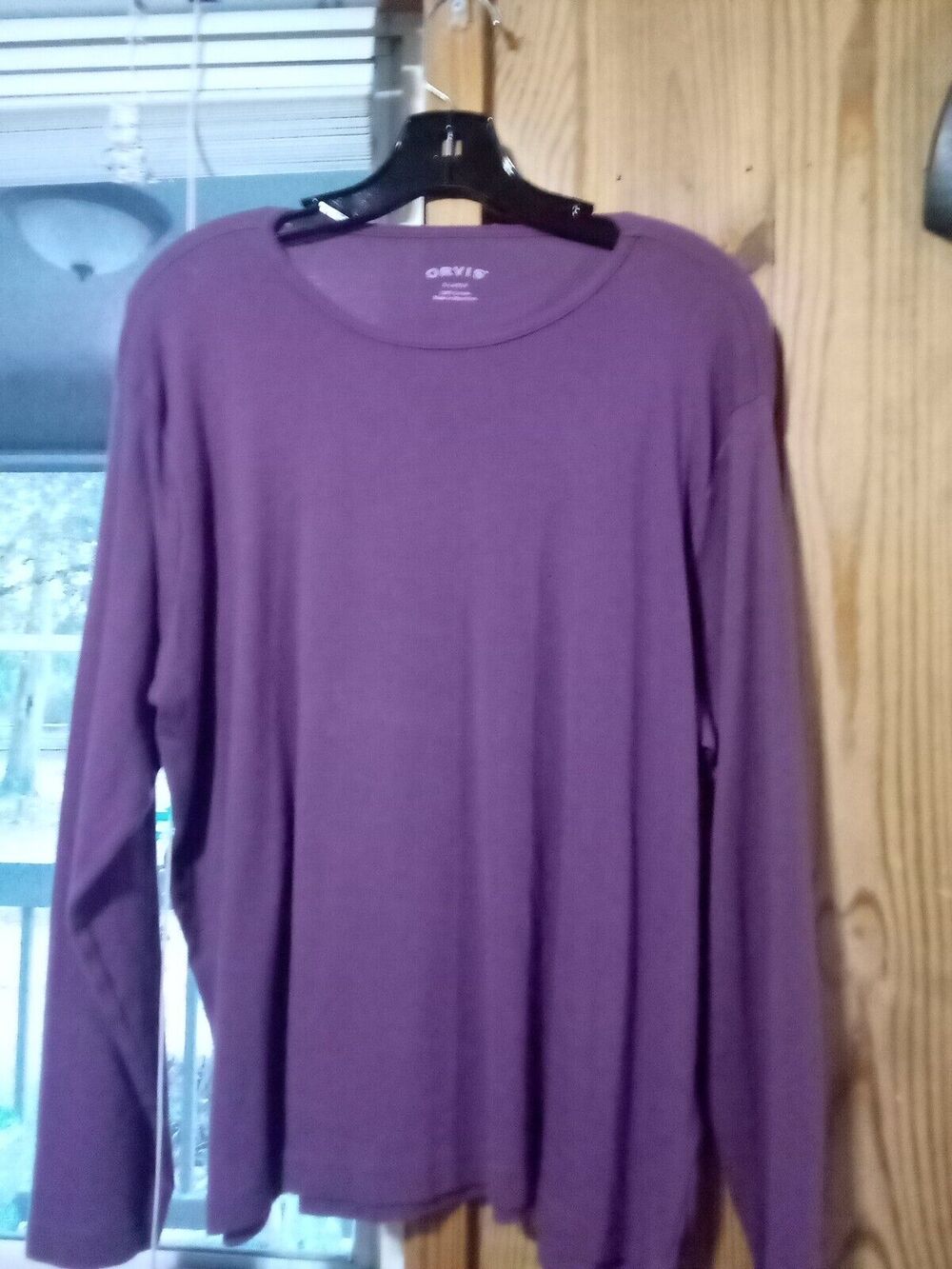 Orvis XL Women's long sleeve Purple Cotton Tshirt